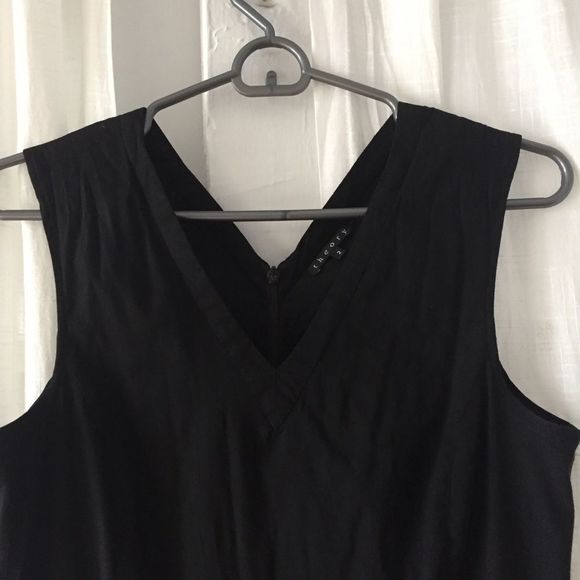 Black linen theory dress - Picture 2 of 4